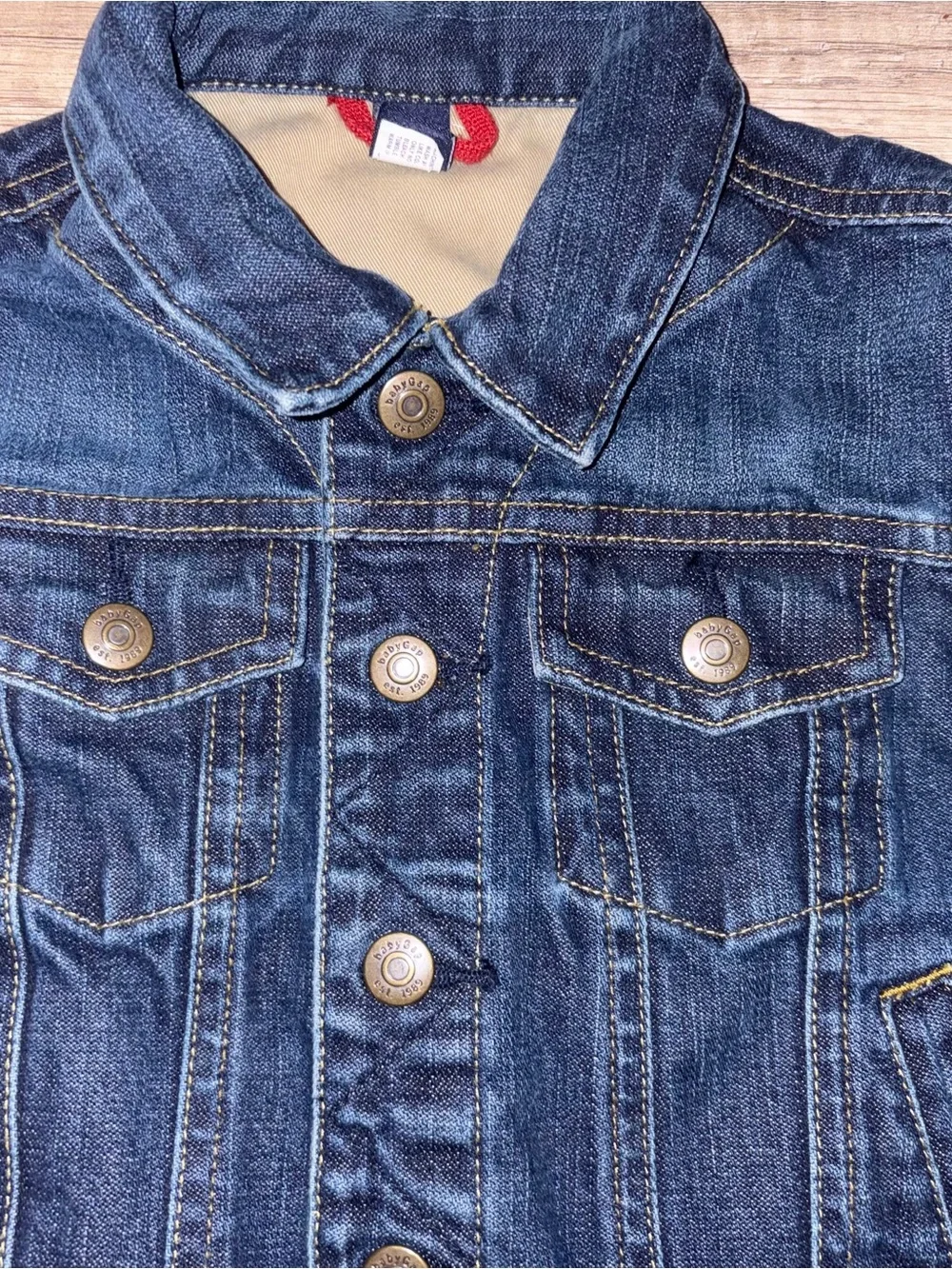 Gap Kids Boys Girls Snap Front Denim Trucker Jacket Size 18-24 months